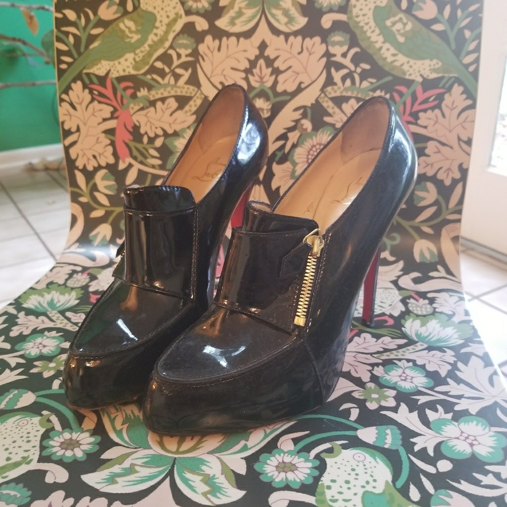 Christian Louboutin Patent Leather Booties